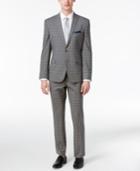 Nick Graham Men's Extra-slim Fit Gray And Black Check Suit