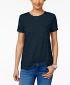 Style & Co Rolled-cuff T-shirt, Created For Macy's