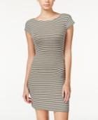Teeze Me Juniors' Cutout-back Striped Bodycon Dress