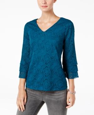 Charter Club Tiered Lace Top, Created For Macy's
