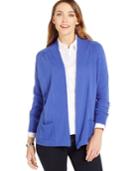 Karen Scott 2-pocket Open Cardigan, Only At Macy's