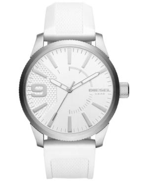 Diesel Men's White Silicone Strap Watch 46x53mm Dz1805