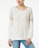Style & Co Lace Peasant Top, Only At Macy's