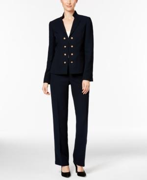 Tahari Asl Petite Military Pantsuit