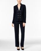 Tahari Asl Petite Military Pantsuit