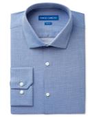 Vince Camuto Men's Slim-fit Blue Diamond Dobby Dress Shirt