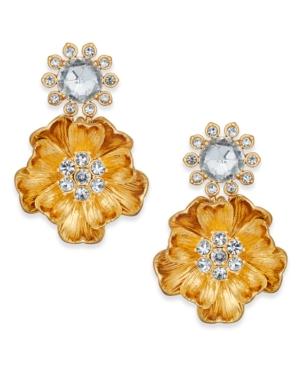 Kate Spade New York 14k Gold-plated Crystal Cluster Poppy Drop Earrings