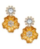 Kate Spade New York 14k Gold-plated Crystal Cluster Poppy Drop Earrings