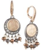 Lonna & Lilly Two-tone Crystal & Bead Drop Earrings