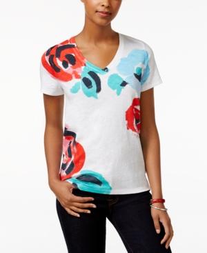Tommy Hilfiger Short-sleeve Floral-print Top