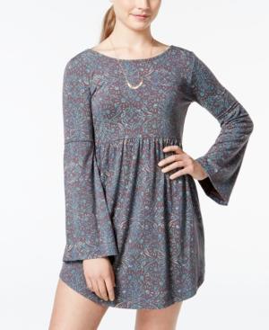 O'neill Juniors' Beverly Printed Bell-sleeve Dress