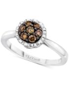 Le Vian Chocolatier Diamond Cluster Ring (3/8 Ct. T.w.) In 14k White Gold