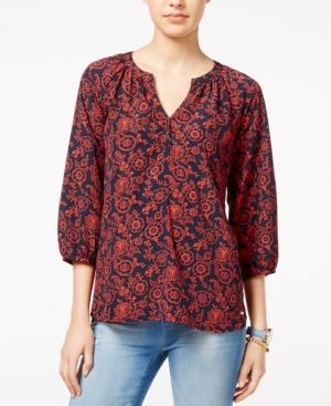 Tommy Hilfiger Stella Floral-print Peasant Top
