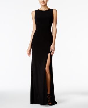 B Darlin Juniors' Embellished Open-back Gown