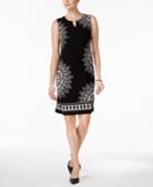 Jm Collection Zoey Printed Sheath Dress, Created For Macy's