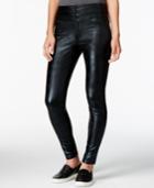Tinseltown Juniors' Triple-button Faux-leather Skinny Pants