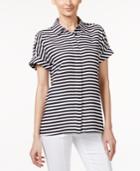 Alfani Striped Blouse, Only At Macy's