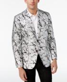 Inc International Concepts Men's Slim-fit Silver Foil Blazer, Only At Macy's
