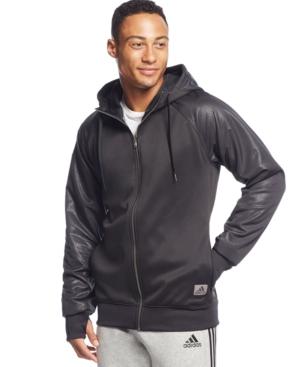 Adidas Men's Black Ice Full-zip Hoodie