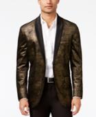 Inc International Concepts Men's Classic-fit Distressed Foil Blazer, Created For Macy's