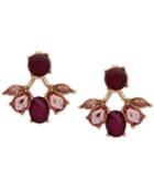 Lonna & Lilly Gold-tone Multi-stone Front & Back Earrings