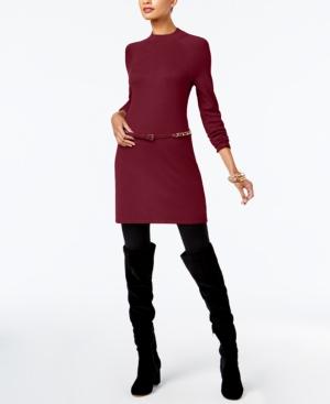 Inc International Concepts Belted Sweater Tunic, Created For Macy's