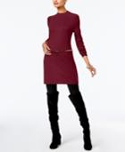 Inc International Concepts Belted Sweater Tunic, Created For Macy's