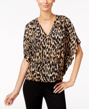Inc International Concepts Animal-print Surplice Top, Only At Macy's