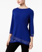 Jm Collection Stud-trim Top, Created For Macy's