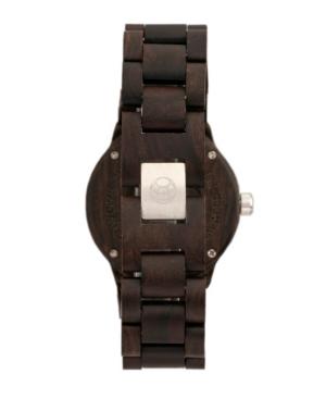 Earth Wood Biscayne Wood Bracelet Watch W/date Brown 38mm