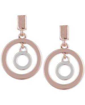 Anne Klein Two-tone Orbital Circle Drop Earrings
