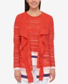 Tommy Hilfiger Striped Flyaway Cardigan, Created For Macy's