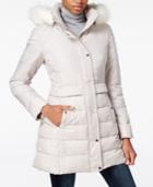 Bar Iii Faux-fur-trim Hooded Puffer Coat, Only At Macy's