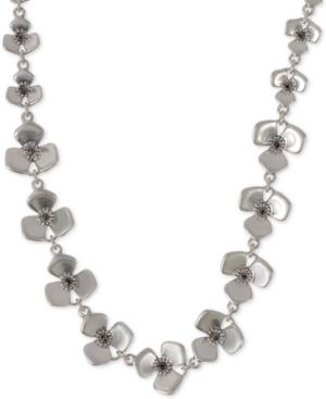 Lucky Brand Crystal Flower Collar Necklace, 18 + 2 Extender