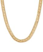 18 Twisted Popcorn Link Collar Necklace In 10k Gold