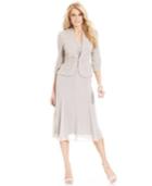 Alex Evenings Sleeveless Jacquard Sparkle Dress And Jacket