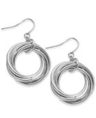Charter Club Silver-tone Rolling Knot Drop Earrings, Only At Macy's