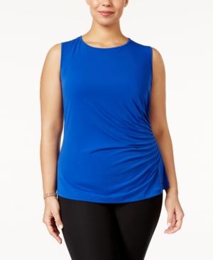 Calvin Klein Plus Size Starburst Pleated Shell
