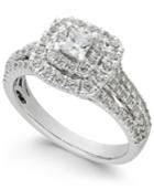 Diamond Princess Cut Engagement Ring (1 Ct. T.w.) In 14k White Gold