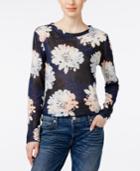Bar Iii Daisy-print Knit Top, Only At Macy's