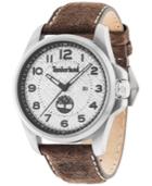 Timberland Men's Leyden Dark Brown Leather Strap Watch 46x57mm Tbl14768js04