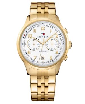 Tommy Hilfiger Men's Chronograph Gold-tone Stainless Steel Bracelet Watch 44mm