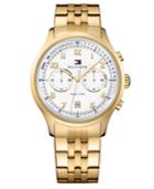Tommy Hilfiger Men's Chronograph Gold-tone Stainless Steel Bracelet Watch 44mm