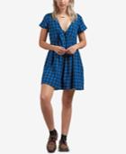 Volcom Juniors' Check Out Time Cotton Gingham Dress