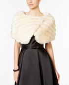 Tahari Asl Grooved Faux-fur Shrug