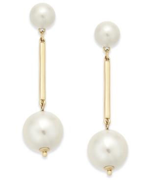 Kate Spade New York Gold-tone Imitation Pearl Linear Drop Earrings