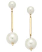 Kate Spade New York Gold-tone Imitation Pearl Linear Drop Earrings