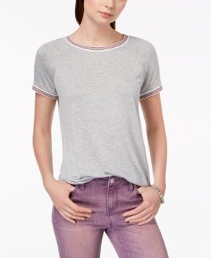 Hippie Rose Juniors' Crew-neck Ringer T-shirt