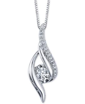 Diamond Swirl Pendant Necklace (1/5 Ct. T.w.)