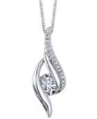 Diamond Swirl Pendant Necklace (1/5 Ct. T.w.)
